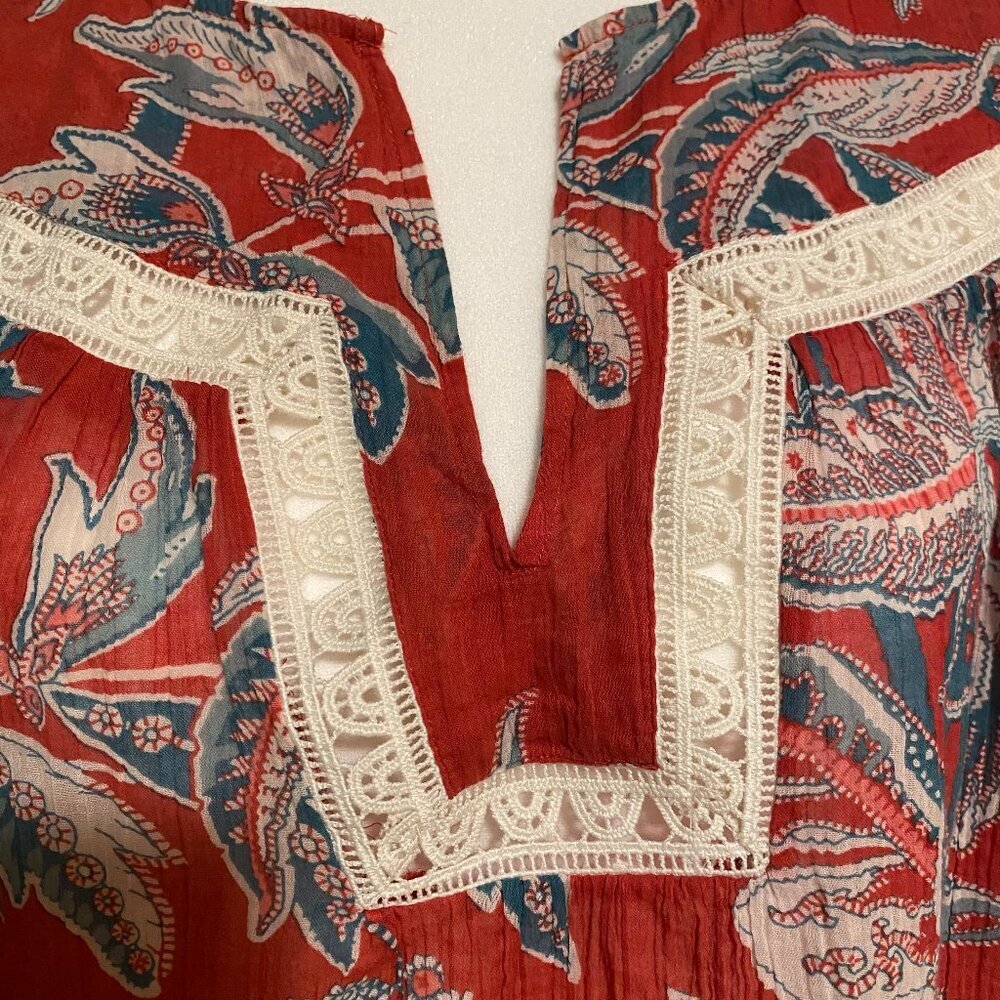 Ann Taylor Loft Floral Embroidered Blouse Size Small - Picture 7 of 8
